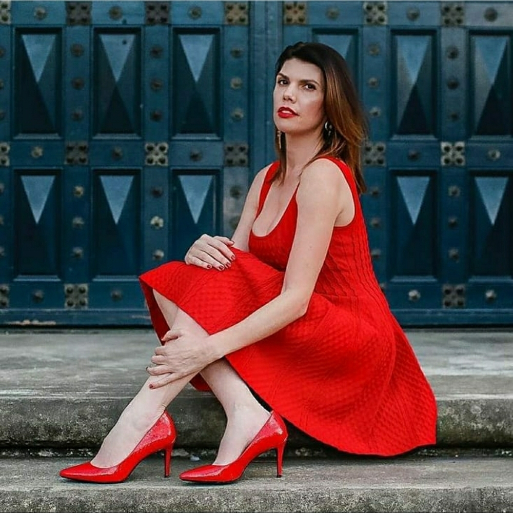 Cherry red Bebe dress XS